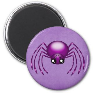 Purple Cartoon Spider Graphic Magnets