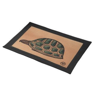 Turtle   Antiquarian, Colorful Book Illustration Placemats