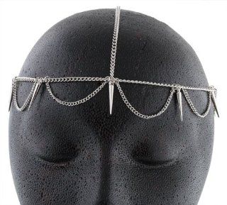 Silver Metal Spikes Head Chain Jewelry
