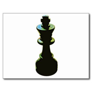 Chess, Black King, White Background Postcards