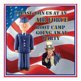 Air Force Boot Camp Going Away Party Invitation