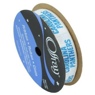 CAROLINA PANTHERS RIBBON CAROLINA PANTHERS HAIRBOW RIBBON, CRAFTING RIBBON, GIFT WRAP RIBBON 5/8" WIDTH OFFICIALLY LICENSED NFL RIBBON  Sports Related Merchandise  Sports & Outdoors