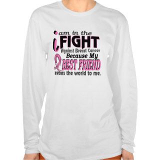 Best Friend Means The World To Me Breast Cancer Tshirt