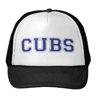 Cubs Square Logo in blue Mesh Hats