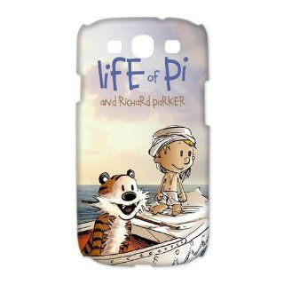 Custom Calvin and Hobbes 3D Cover Case for Samsung Galaxy S3 III i9300 LSM 742 Cell Phones & Accessories