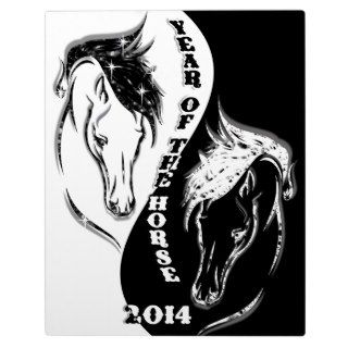 2014, Year of the Horse, Yin Yang Print Display Plaque