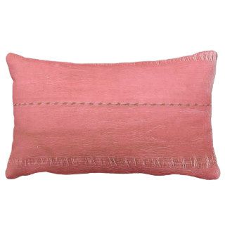 Faux Peach Eel Skin Leather Look Throw Pillow