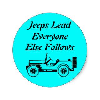 Jeeps Lead Everyone Else Follows Sticker