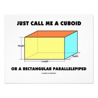 Just Call Me Cuboid Or Rectangular Parallelepiped Invitations