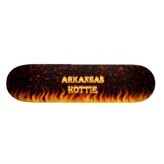 Arkansas hottie fire and flames design. skate board deck