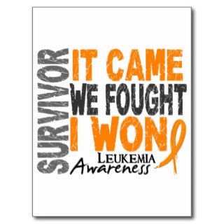 Leukemia Survivor It Came We Fought I Won Postcards