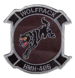 HMH 466 "WOLFPACK" 4" (HOOK & LOOP BACKED) MILITARY PATCH Automotive