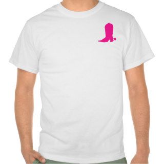 Pink Cowgirl Boot Tee Shirts