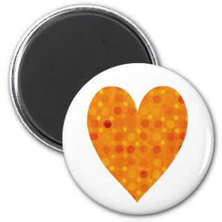 Orange and Yellow Polka Dots Refrigerator Magnets