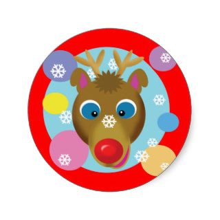 Cartoon Reindeer Stickers