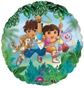 DORA the EXPLORER Boots DIEGO Jag (1) 18" BIRTHDAY Party Mylar Foil BALLOON Toys & Games