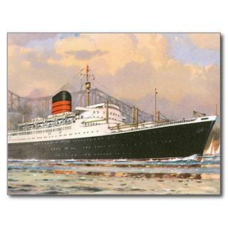 AH Vintage Ocean Liner Luxury Passenger Ship Post Cards