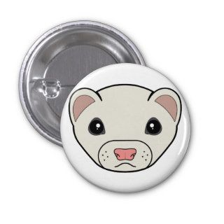 Dark Eyed White (DEW) Ferret Button