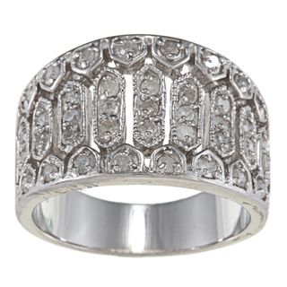 Sterling Silver 3/4ct TDW Diamond Vintage style Ring (G H, I2) Diamond Rings