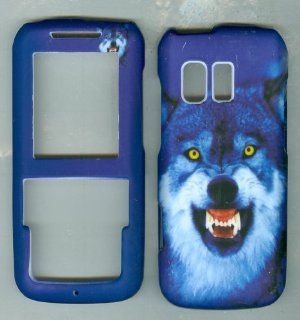 Blue Wolf Faceplate Hard Protector Case for Samsung Straight Talk R451c, Trac Cell Phones & Accessories
