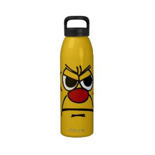 Angry Smiley Face Grumpey Water Bottles