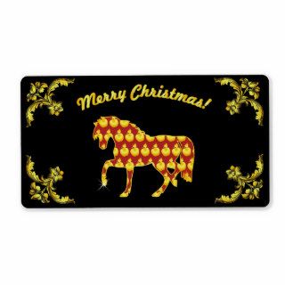 Merry Christmas   Magic Apples Horse Labels