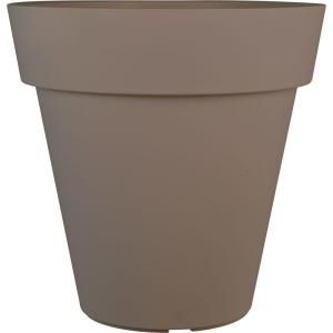 Pride Garden Products 24 in. W x 24 in. H Mela Taupe Plastic Planter 83540