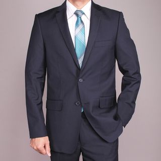 Men's Navy Blue 2 button Slim fit Suit Suits