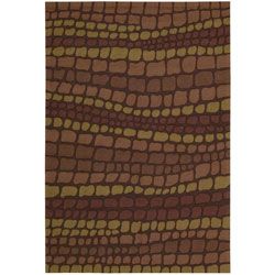 Nourison Hand hooked Fantasy Brick Abstract Rug (2'6 x 4') Nourison Accent Rugs