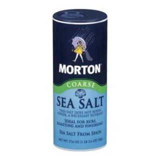 Morton Coarse Sea Salt 17.6 oz (Pack of 12)  Grocery & Gourmet Food