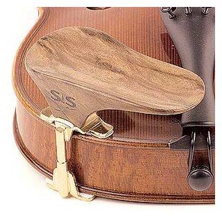 SAS Walnut Violin Chinrest   28mm   Gold plated Single barrel Bracket Musical Instruments