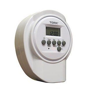 Tork 454D   7 Day Digital Plug In Timer   15 Amps   120 VAC Plug In Timer Switches