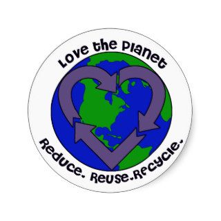 Love the Planet Round Sticker