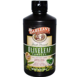 Barlean's   Fresh Pressed Olive Leaf Complex Full Spectrum Liquid Peppermint   16 oz. Health & Personal Care