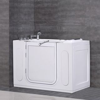 Aston 50x30 inch White Jetted Walk in Tub with Side Panel Aston Walk In Tubs