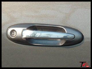 Lexus LX470 98 07   Toyota Tundra Double Cab 04 06 / Sequoia 01 06 / Land Cruiser 98 07 Chrome Stainless Steel Door Handle Insert Accents (Lever Only) Automotive