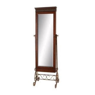 Home Decorators Collection 68 in. H x 23 in. W Standing Mahogany Wood Framed Mirror 1146210920