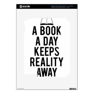 A Book A Day Keeps Reality Away iPad 3 Decals