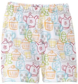 Zutano Baby girls Infant Cups And Cakes Short, White, 6 Months Clothing