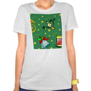 Christmas, Partridge and Drums Tee Shirts