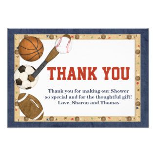 Sports All Star Thank You Card