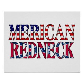 Merican Redneck USA Confederate Flag Print