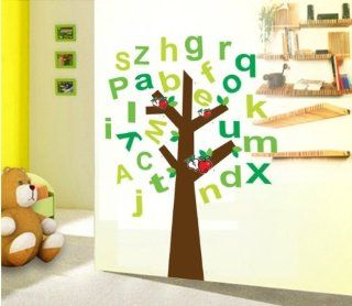 Alphabet Tree Nursery Easy Apply Wall Sticker Decorations Home Decor  
