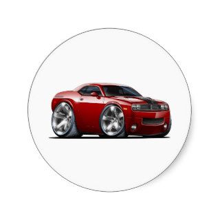 Challenger Maroon Car Stickers