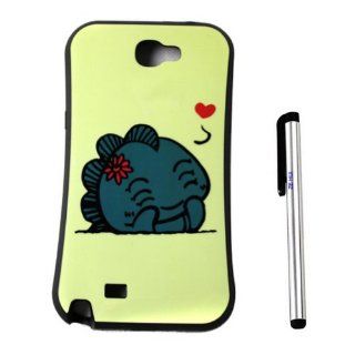 Zehui Lovely Cartoon Monster TPU Case Cover Skin For Samsung Galaxy Note II N7100 Cell Phones & Accessories