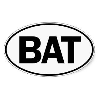 BAT Oval ID Oval Stickers