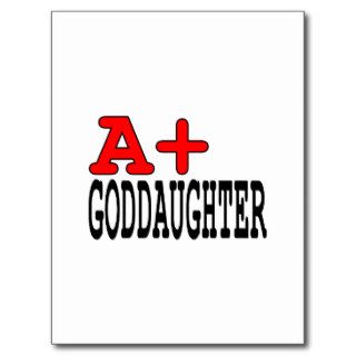 Funny Gifts for Goddaughters  A+ Goddaughter Post Card