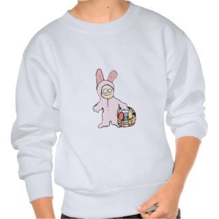 Pink Easter Bunny Pull Over Sweatshirt
