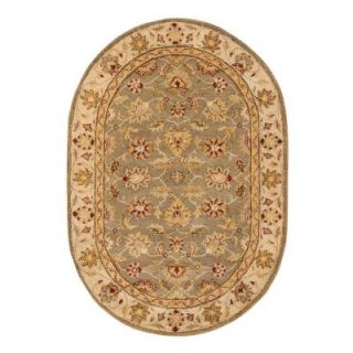 Home Decorators Collection Old London Green and Ivory 4 ft. 6 in. x 6 ft. 6 in. Oval Area Rug 4561665610