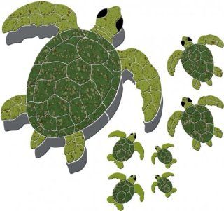 Turtle Group Ceramic Swimming Pool Mosaic  Swimming Pool And Spa Supplies  Patio, Lawn & Garden